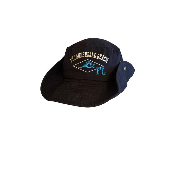 Ft. Lauderdale Beach DMR Classic Headwear Navy Blue Bucket Hat L/XL 100% Cotton - Picture 1 of 4